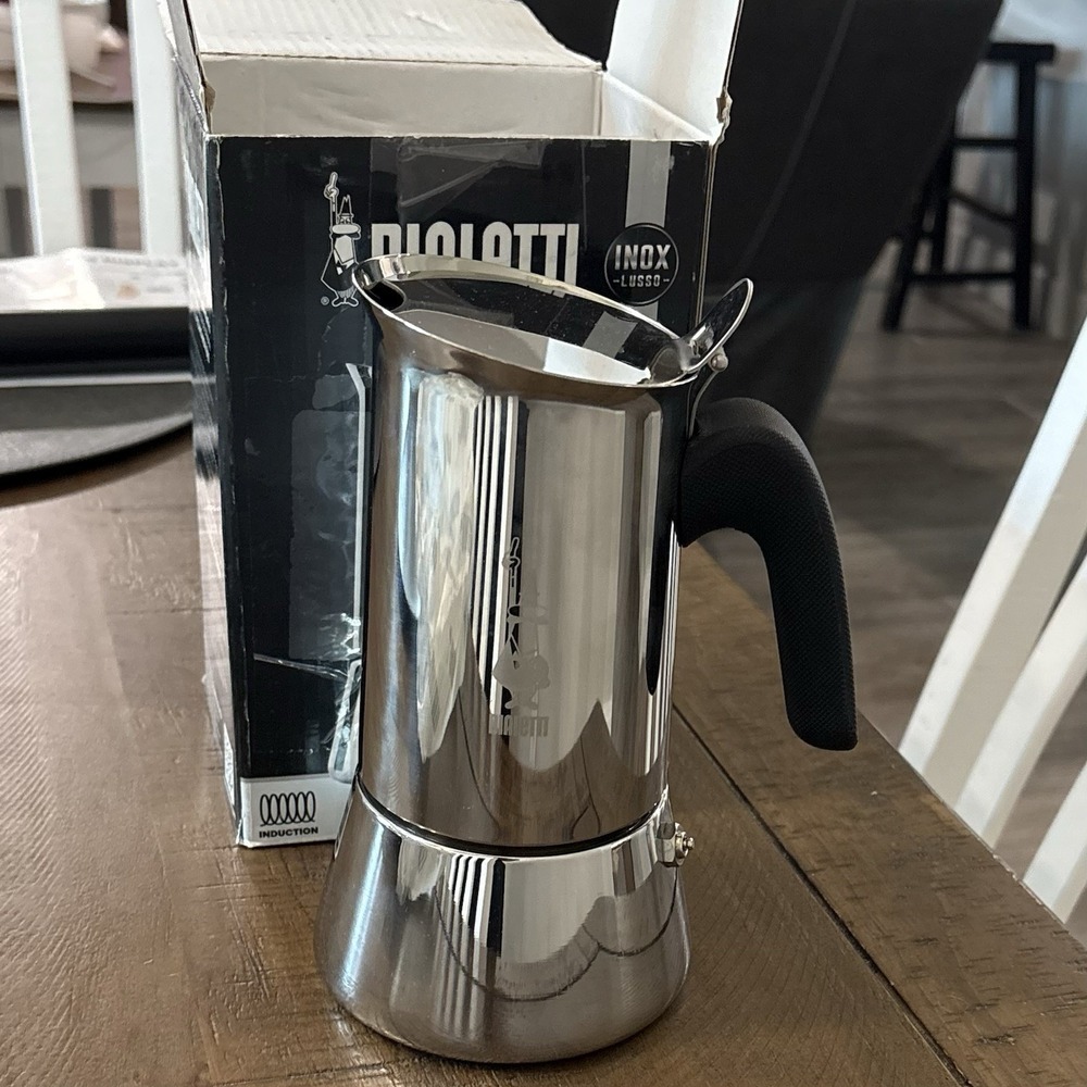 Bialetti Venus 6 Cup Stainless Steel Moka Pot Espresso Coffee Maker Induction